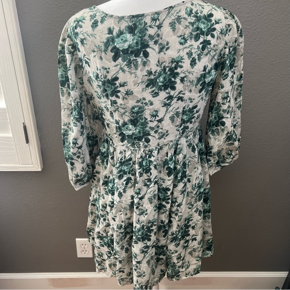 Ralph Lauren Denim & Supply Green Floral Babydoll Dress - Picture 4 of 10